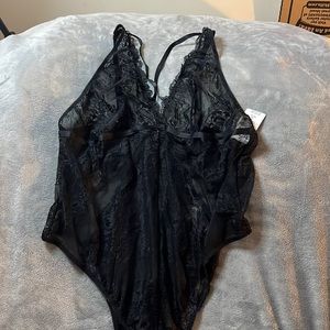 Black lace teddy